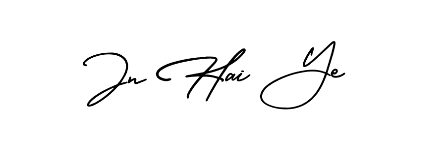 How to Draw Jn Hai Ye signature style? AmerikaSignatureDemo-Regular is a latest design signature styles for name Jn Hai Ye. Jn Hai Ye signature style 3 images and pictures png
