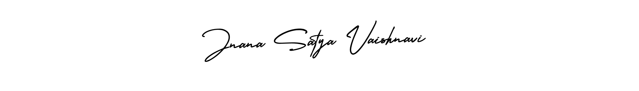 Make a beautiful signature design for name Jnana Satya Vaishnavi. With this signature (AmerikaSignatureDemo-Regular) style, you can create a handwritten signature for free. Jnana Satya Vaishnavi signature style 3 images and pictures png