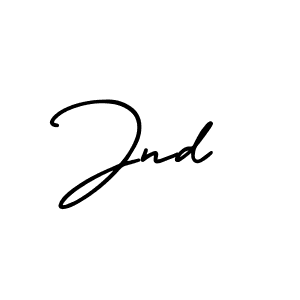 Jnd stylish signature style. Best Handwritten Sign (AmerikaSignatureDemo-Regular) for my name. Handwritten Signature Collection Ideas for my name Jnd. Jnd signature style 3 images and pictures png