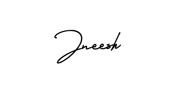 How to make Jneesh name signature. Use AmerikaSignatureDemo-Regular style for creating short signs online. This is the latest handwritten sign. Jneesh signature style 3 images and pictures png