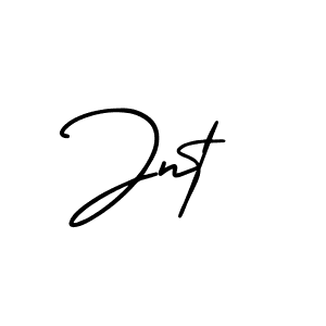 The best way (AmerikaSignatureDemo-Regular) to make a short signature is to pick only two or three words in your name. The name Jnt include a total of six letters. For converting this name. Jnt signature style 3 images and pictures png