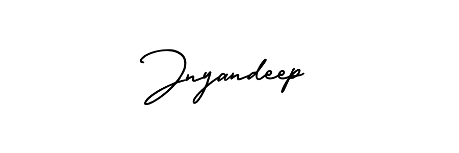 Jnyandeep stylish signature style. Best Handwritten Sign (AmerikaSignatureDemo-Regular) for my name. Handwritten Signature Collection Ideas for my name Jnyandeep. Jnyandeep signature style 3 images and pictures png
