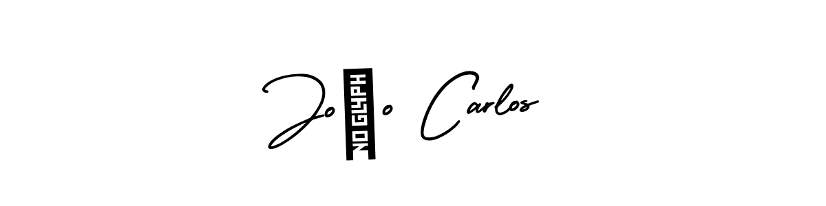 if you are searching for the best signature style for your name JoÃo Carlos. so please give up your signature search. here we have designed multiple signature styles  using AmerikaSignatureDemo-Regular. JoÃo Carlos signature style 3 images and pictures png