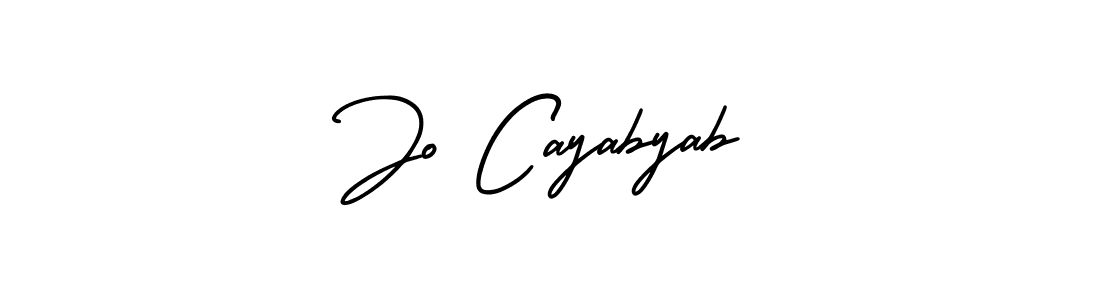 Jo Cayabyab stylish signature style. Best Handwritten Sign (AmerikaSignatureDemo-Regular) for my name. Handwritten Signature Collection Ideas for my name Jo Cayabyab. Jo Cayabyab signature style 3 images and pictures png