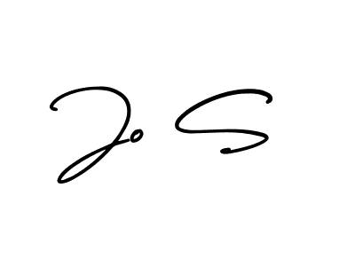 The best way (AmerikaSignatureDemo-Regular) to make a short signature is to pick only two or three words in your name. The name Jo S include a total of six letters. For converting this name. Jo S signature style 3 images and pictures png