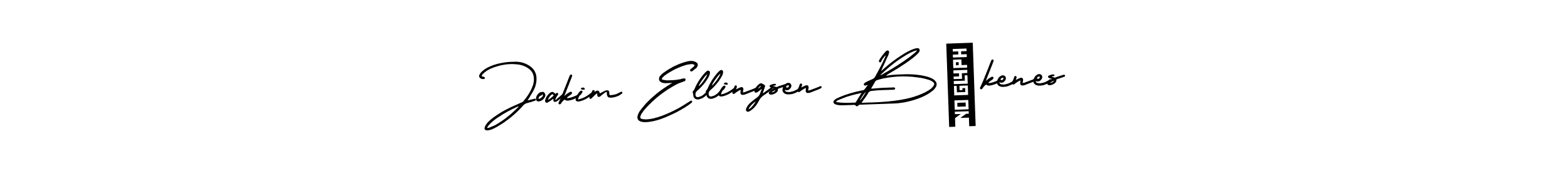 Make a short Joakim Ellingsen Bøkenes signature style. Manage your documents anywhere anytime using AmerikaSignatureDemo-Regular. Create and add eSignatures, submit forms, share and send files easily. Joakim Ellingsen Bøkenes signature style 3 images and pictures png