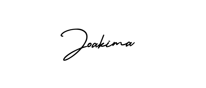 How to make Joakima name signature. Use AmerikaSignatureDemo-Regular style for creating short signs online. This is the latest handwritten sign. Joakima signature style 3 images and pictures png