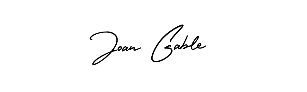 You should practise on your own different ways (AmerikaSignatureDemo-Regular) to write your name (Joan Gable) in signature. don't let someone else do it for you. Joan Gable signature style 3 images and pictures png