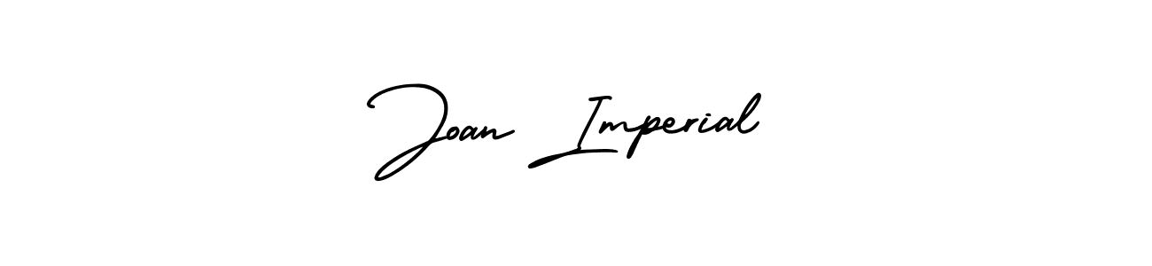 You should practise on your own different ways (AmerikaSignatureDemo-Regular) to write your name (Joan Imperial) in signature. don't let someone else do it for you. Joan Imperial signature style 3 images and pictures png