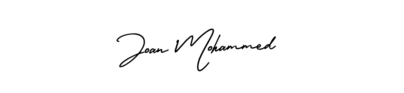 The best way (AmerikaSignatureDemo-Regular) to make a short signature is to pick only two or three words in your name. The name Joan Mohammed include a total of six letters. For converting this name. Joan Mohammed signature style 3 images and pictures png