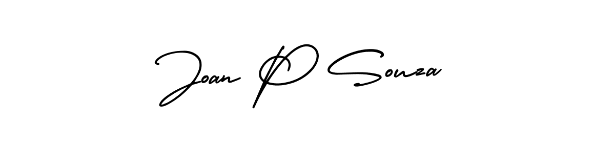 Use a signature maker to create a handwritten signature online. With this signature software, you can design (AmerikaSignatureDemo-Regular) your own signature for name Joan P Souza. Joan P Souza signature style 3 images and pictures png