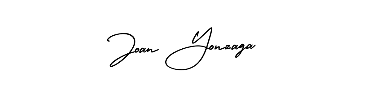 How to make Joan Yonzaga name signature. Use AmerikaSignatureDemo-Regular style for creating short signs online. This is the latest handwritten sign. Joan Yonzaga signature style 3 images and pictures png