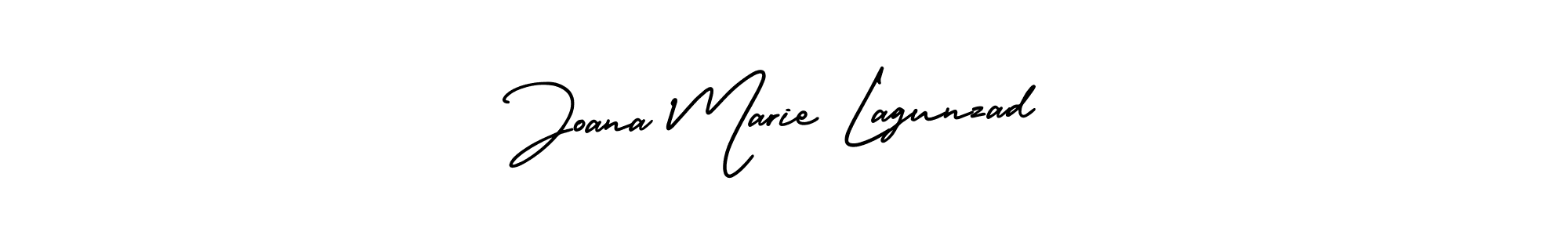 This is the best signature style for the Joana Marie Lagunzad name. Also you like these signature font (AmerikaSignatureDemo-Regular). Mix name signature. Joana Marie Lagunzad signature style 3 images and pictures png