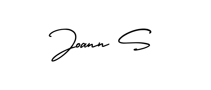 Make a beautiful signature design for name Joann S. With this signature (AmerikaSignatureDemo-Regular) style, you can create a handwritten signature for free. Joann S signature style 3 images and pictures png