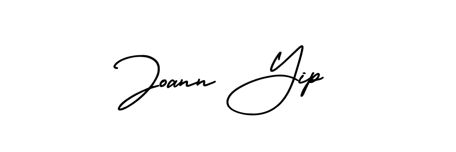 Use a signature maker to create a handwritten signature online. With this signature software, you can design (AmerikaSignatureDemo-Regular) your own signature for name Joann Yip. Joann Yip signature style 3 images and pictures png