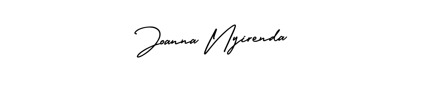 Joanna Nyirenda stylish signature style. Best Handwritten Sign (AmerikaSignatureDemo-Regular) for my name. Handwritten Signature Collection Ideas for my name Joanna Nyirenda. Joanna Nyirenda signature style 3 images and pictures png