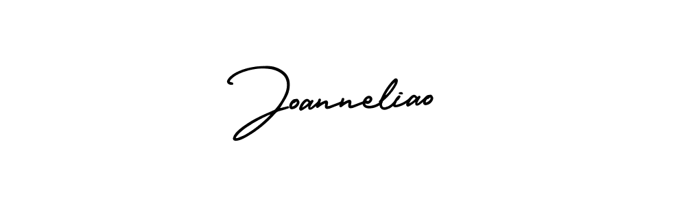 How to make Joanneliao name signature. Use AmerikaSignatureDemo-Regular style for creating short signs online. This is the latest handwritten sign. Joanneliao signature style 3 images and pictures png