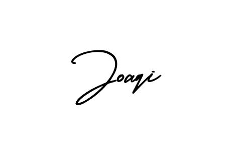 You should practise on your own different ways (AmerikaSignatureDemo-Regular) to write your name (Joaqi) in signature. don't let someone else do it for you. Joaqi signature style 3 images and pictures png