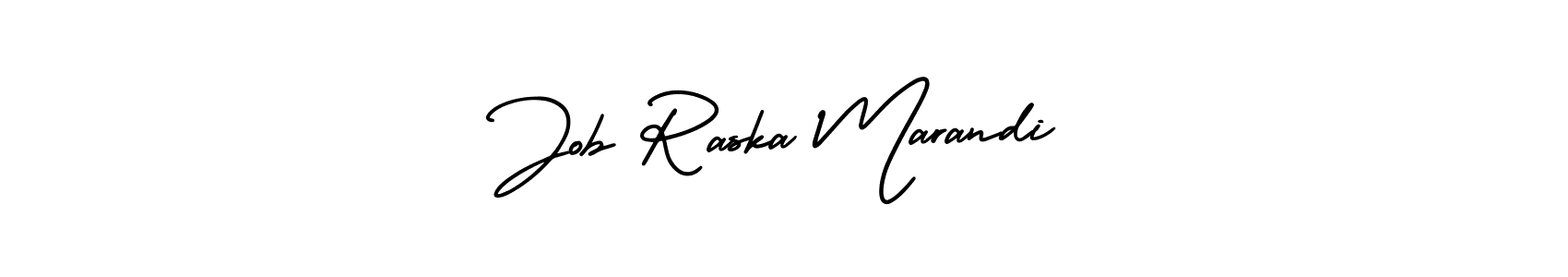 The best way (AmerikaSignatureDemo-Regular) to make a short signature is to pick only two or three words in your name. The name Job Raska Marandi include a total of six letters. For converting this name. Job Raska Marandi signature style 3 images and pictures png