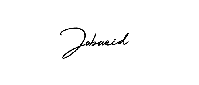How to make Jobaeid name signature. Use AmerikaSignatureDemo-Regular style for creating short signs online. This is the latest handwritten sign. Jobaeid signature style 3 images and pictures png