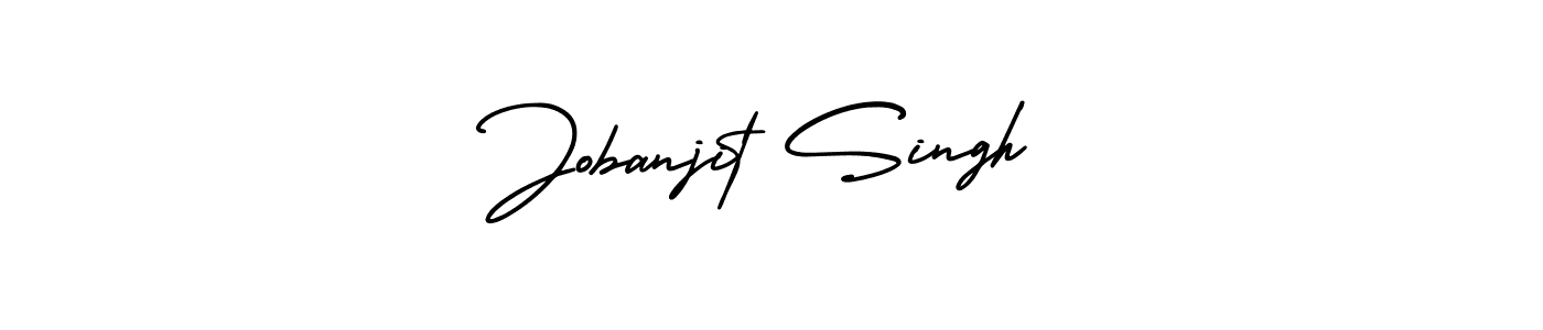 The best way (AmerikaSignatureDemo-Regular) to make a short signature is to pick only two or three words in your name. The name Jobanjit Singh include a total of six letters. For converting this name. Jobanjit Singh signature style 3 images and pictures png