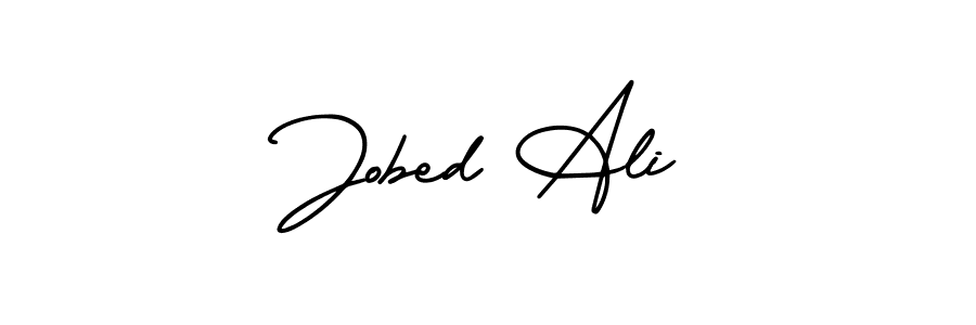 Also You can easily find your signature by using the search form. We will create Jobed Ali name handwritten signature images for you free of cost using AmerikaSignatureDemo-Regular sign style. Jobed Ali signature style 3 images and pictures png