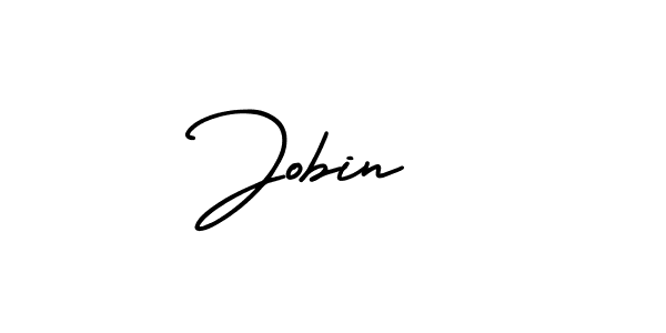 How to Draw Jobin  signature style? AmerikaSignatureDemo-Regular is a latest design signature styles for name Jobin . Jobin  signature style 3 images and pictures png