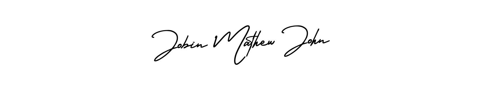 Make a beautiful signature design for name Jobin Mathew John. With this signature (AmerikaSignatureDemo-Regular) style, you can create a handwritten signature for free. Jobin Mathew John signature style 3 images and pictures png