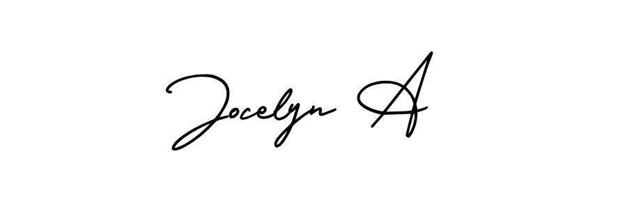 Also we have Jocelyn A name is the best signature style. Create professional handwritten signature collection using AmerikaSignatureDemo-Regular autograph style. Jocelyn A signature style 3 images and pictures png