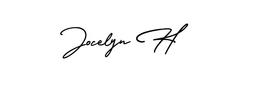 Design your own signature with our free online signature maker. With this signature software, you can create a handwritten (AmerikaSignatureDemo-Regular) signature for name Jocelyn H. Jocelyn H signature style 3 images and pictures png