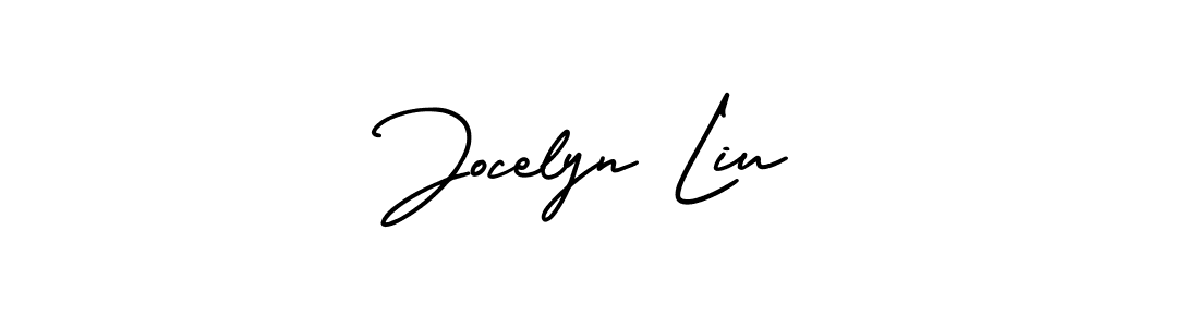 This is the best signature style for the Jocelyn Liu name. Also you like these signature font (AmerikaSignatureDemo-Regular). Mix name signature. Jocelyn Liu signature style 3 images and pictures png
