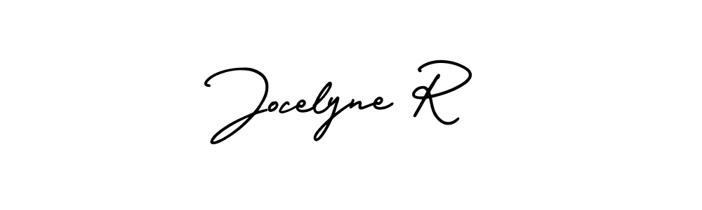 Design your own signature with our free online signature maker. With this signature software, you can create a handwritten (AmerikaSignatureDemo-Regular) signature for name Jocelyne R. Jocelyne R signature style 3 images and pictures png