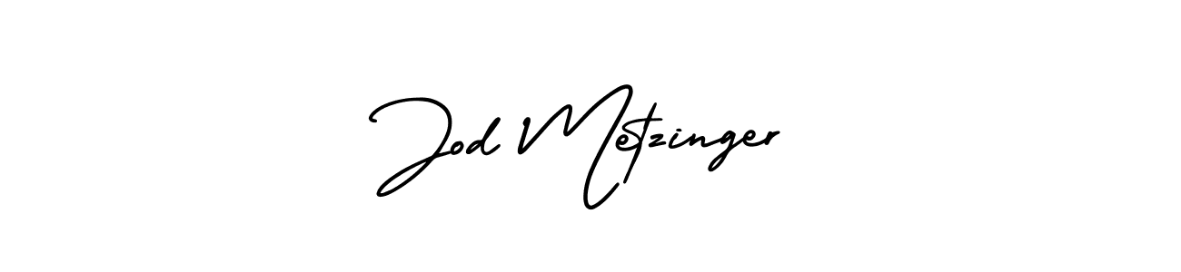 Jod Metzinger stylish signature style. Best Handwritten Sign (AmerikaSignatureDemo-Regular) for my name. Handwritten Signature Collection Ideas for my name Jod Metzinger. Jod Metzinger signature style 3 images and pictures png