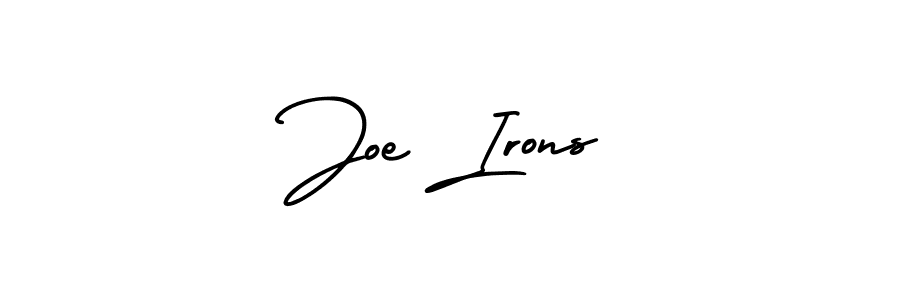 Create a beautiful signature design for name Joe Irons. With this signature (AmerikaSignatureDemo-Regular) fonts, you can make a handwritten signature for free. Joe Irons signature style 3 images and pictures png
