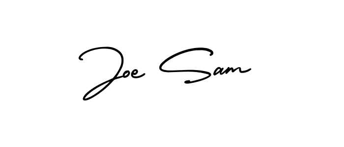 How to make Joe Sam name signature. Use AmerikaSignatureDemo-Regular style for creating short signs online. This is the latest handwritten sign. Joe Sam signature style 3 images and pictures png