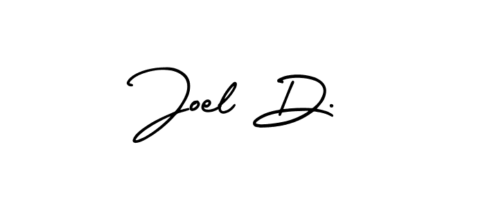 Make a beautiful signature design for name Joel D.. With this signature (AmerikaSignatureDemo-Regular) style, you can create a handwritten signature for free. Joel D. signature style 3 images and pictures png