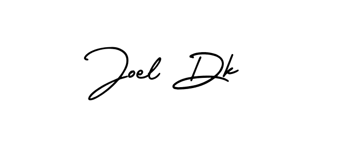 The best way (AmerikaSignatureDemo-Regular) to make a short signature is to pick only two or three words in your name. The name Joel Dk include a total of six letters. For converting this name. Joel Dk signature style 3 images and pictures png