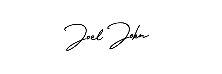 How to make Joel John name signature. Use AmerikaSignatureDemo-Regular style for creating short signs online. This is the latest handwritten sign. Joel John signature style 3 images and pictures png