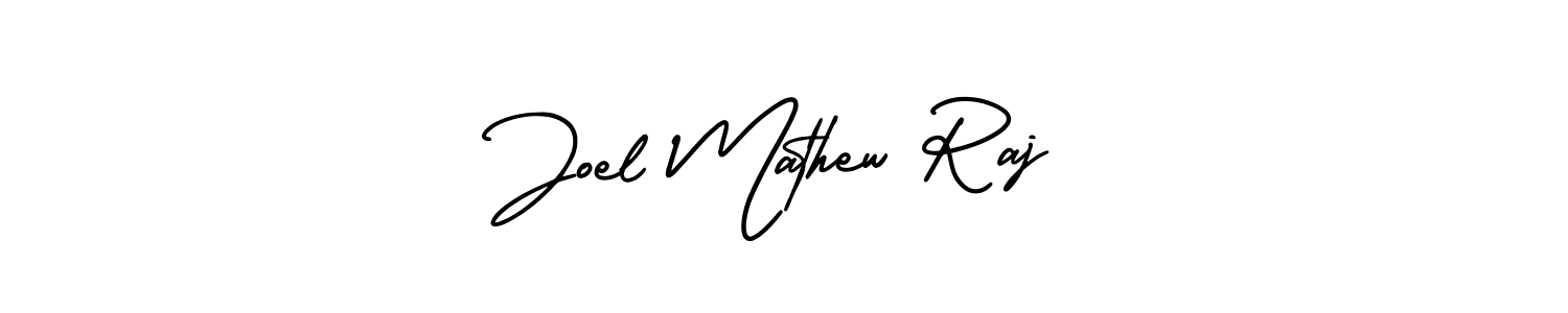 How to make Joel Mathew Raj name signature. Use AmerikaSignatureDemo-Regular style for creating short signs online. This is the latest handwritten sign. Joel Mathew Raj signature style 3 images and pictures png