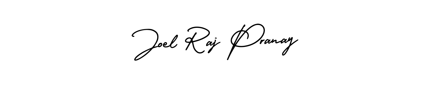 Make a beautiful signature design for name Joel Raj Pranay. With this signature (AmerikaSignatureDemo-Regular) style, you can create a handwritten signature for free. Joel Raj Pranay signature style 3 images and pictures png