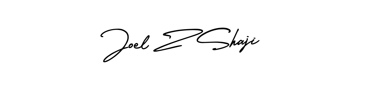 How to make Joel Z Shaji name signature. Use AmerikaSignatureDemo-Regular style for creating short signs online. This is the latest handwritten sign. Joel Z Shaji signature style 3 images and pictures png