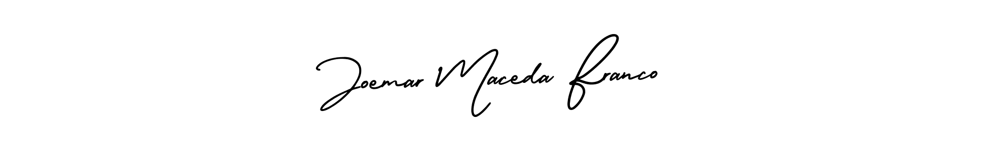 Make a short Joemar Maceda Franco signature style. Manage your documents anywhere anytime using AmerikaSignatureDemo-Regular. Create and add eSignatures, submit forms, share and send files easily. Joemar Maceda Franco signature style 3 images and pictures png