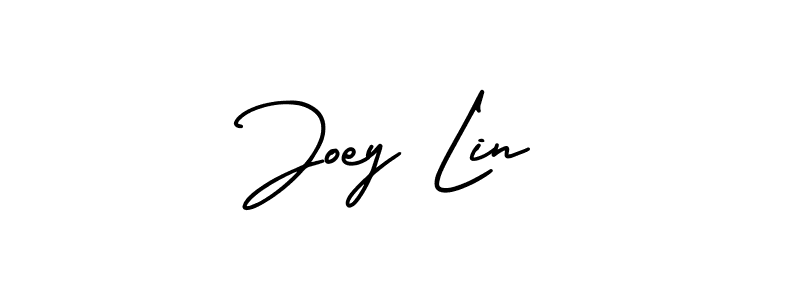 The best way (AmerikaSignatureDemo-Regular) to make a short signature is to pick only two or three words in your name. The name Joey Lin include a total of six letters. For converting this name. Joey Lin signature style 3 images and pictures png