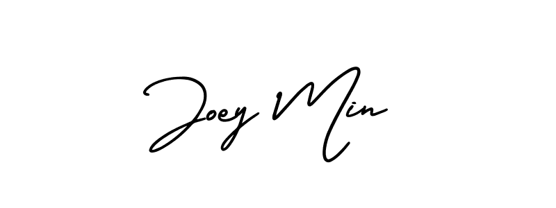 Make a beautiful signature design for name Joey Min. With this signature (AmerikaSignatureDemo-Regular) style, you can create a handwritten signature for free. Joey Min signature style 3 images and pictures png