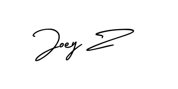 Create a beautiful signature design for name Joey Z. With this signature (AmerikaSignatureDemo-Regular) fonts, you can make a handwritten signature for free. Joey Z signature style 3 images and pictures png