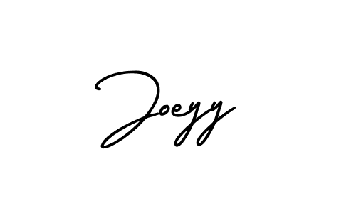 Use a signature maker to create a handwritten signature online. With this signature software, you can design (AmerikaSignatureDemo-Regular) your own signature for name Joeyy. Joeyy signature style 3 images and pictures png