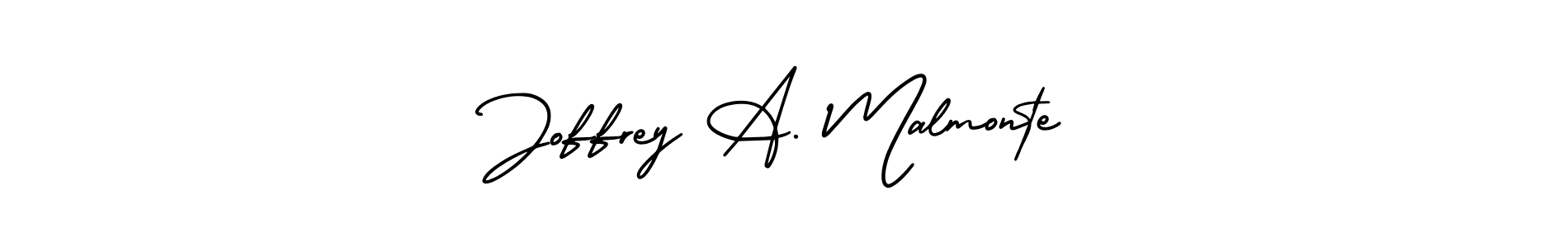 Design your own signature with our free online signature maker. With this signature software, you can create a handwritten (AmerikaSignatureDemo-Regular) signature for name Joffrey A. Malmonte. Joffrey A. Malmonte signature style 3 images and pictures png