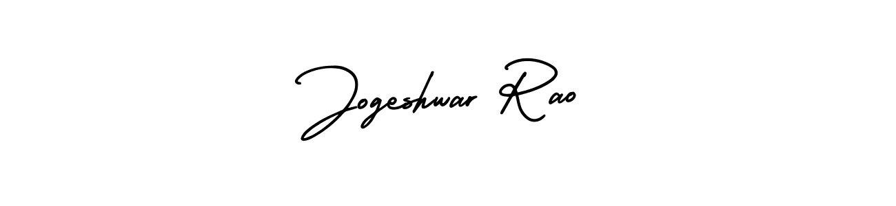 You should practise on your own different ways (AmerikaSignatureDemo-Regular) to write your name (Jogeshwar Rao) in signature. don't let someone else do it for you. Jogeshwar Rao signature style 3 images and pictures png