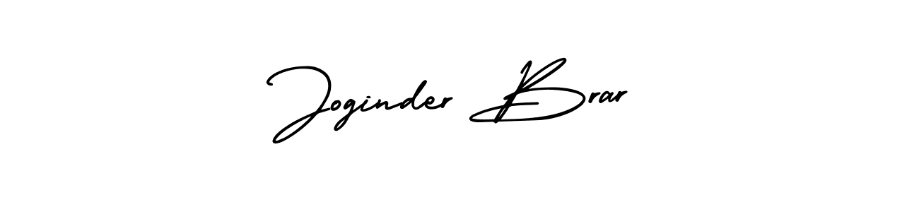 How to make Joginder Brar name signature. Use AmerikaSignatureDemo-Regular style for creating short signs online. This is the latest handwritten sign. Joginder Brar signature style 3 images and pictures png