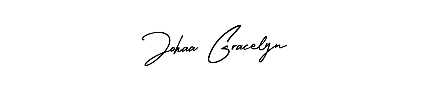 Design your own signature with our free online signature maker. With this signature software, you can create a handwritten (AmerikaSignatureDemo-Regular) signature for name Johaa Gracelyn. Johaa Gracelyn signature style 3 images and pictures png